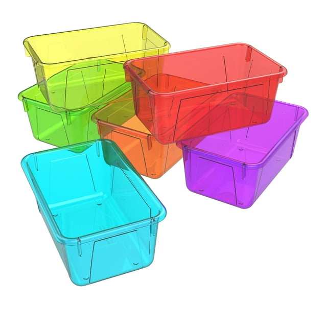 Storex Small Cubby Bin, Assorted Candy, 5-Pack