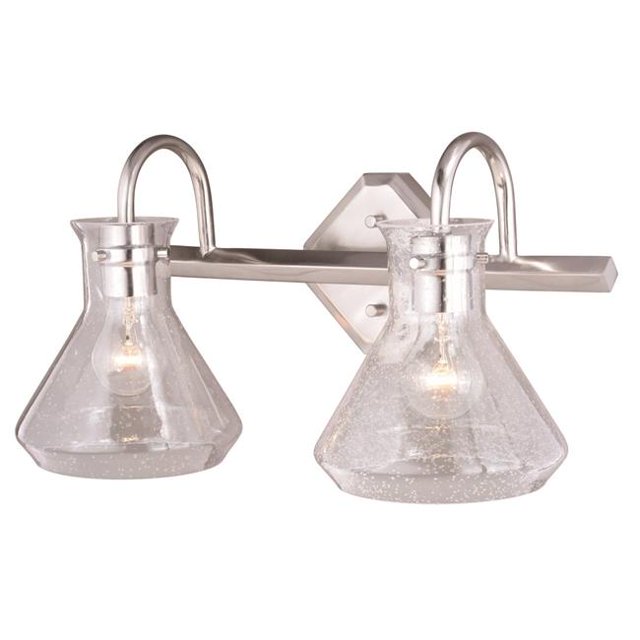 Vaxcel W0339 Curie 2 Light Vanity, Satin Nickel