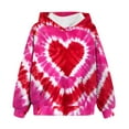 thumbnail image 2 of Bnwani Toddler Hoodies Girls Long Sleeve Pockets Short Sweatshirt Valentine'S Day Hearts Graphic Printed Tops Pullover, 2 of 5