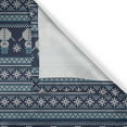 thumbnail image 6 of Ambesonne Nordic Valance & Curtain, Snowman Chevron Zigzag, 55"x45", Turquoise Dark Blue, 6 of 6