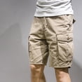 thumbnail image 5 of Pantalones cortos cargo para hombre, de algodón, estilo urbano, con bolsillo frontal, bermudas de verano para hombre, cintura elástica de lujo, pantalones cortos anchos Y2k para hombre, 5 of 5