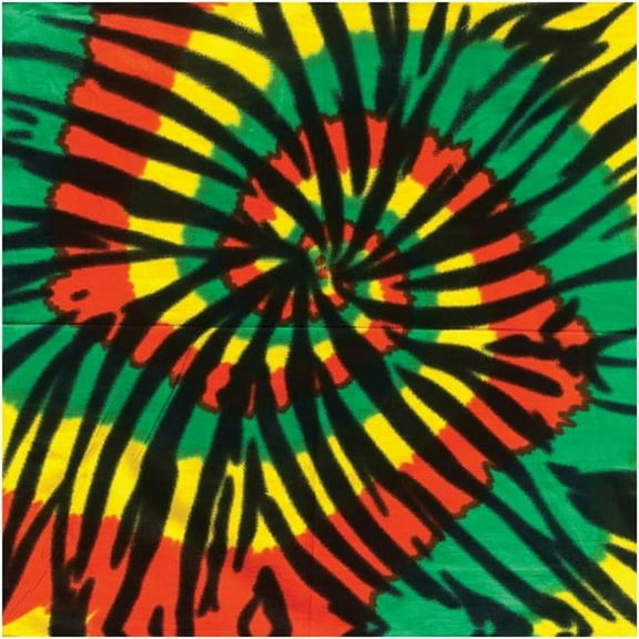 22 x 22 in. Tie Die Bandana, Reggae