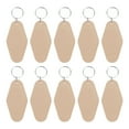 thumbnail image 1 of Unique Bargains Vintage Motel Keychain Blank Hotel Keychains Rhombus Retro Key Tag, Khaki, 10 Pack, 1 of 7