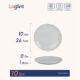 thumbnail image 4 of LaGlint 10.5 inch Dinner Plate Set of 6, Lightweight Round Opal Glass Gray Dinnerware Plates, Dishwasher and Microwave Safe, 4 of 8