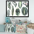 thumbnail image 3 of Designart 'Tropical Calathea Leaves On White' Bohemian & Eclectic Framed Art Print, 3 of 4