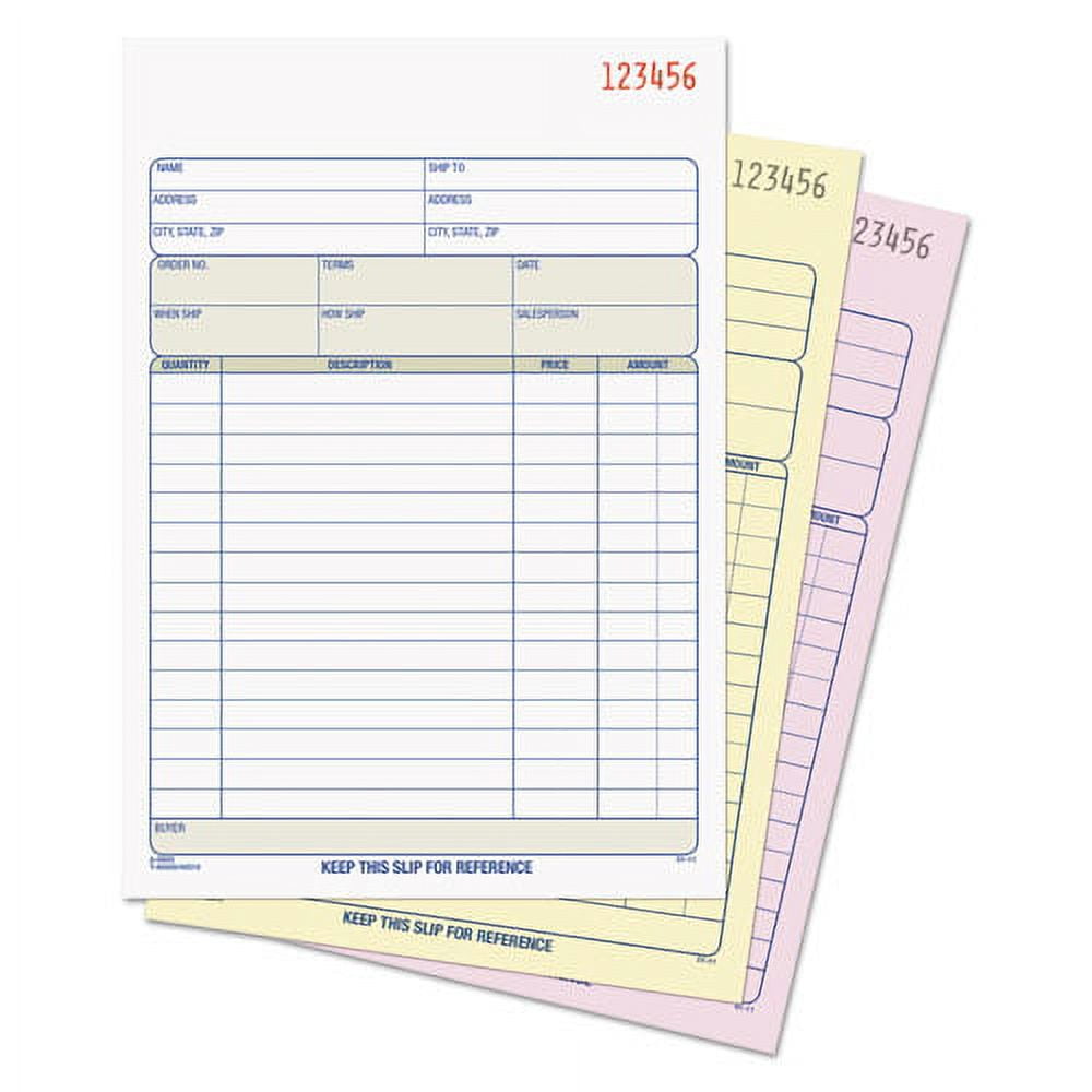 Sales Order Book, Three-Part Carbonless, 5.56 X 7.94, 1/page, 50 Forms | Bundle of 2 Each