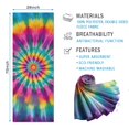 thumbnail image 2 of Rainbow Tie Dye Radial Pattern Hot Yoga Mat Towel Non Slip for Hot Yoga - Quick-Drying Yoga Mat Cover with 4 Corner Pockets with Travel Bag - Hot Yoga Towel Non Slip 74"x26", 2 of 6
