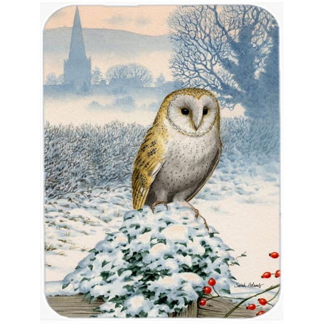 Carolines Treasures ASA2157LCB Barn Owl Glass Cutting Board- Large
