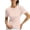 Pink, variant on Workout Shirts Women Stretchy Crew Neck Back Cut out T Shirts Athletic Short Sleeve Sun Protection Gym Running Yoga Tops