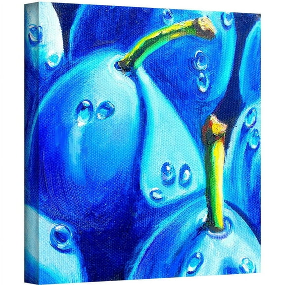 ArtWall Susi Franco "Plum Juicy Dew Drops" Gallery-wrapped Canvas