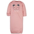thumbnail image 5 of Gerber Baby Girls Lap Shoulder Gowns with Mitten Cuffs, 4-Pack, Preemie-0/6M, 5 of 7