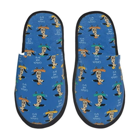 

Pofeuu Skater Dog Print EVA Fuzzy House super light Slippers Slippers Scuff Outdoor Indoor Warm Cozy Plush Bedroom Shoes Soft Flat Comfy Anti-Slip-Medium