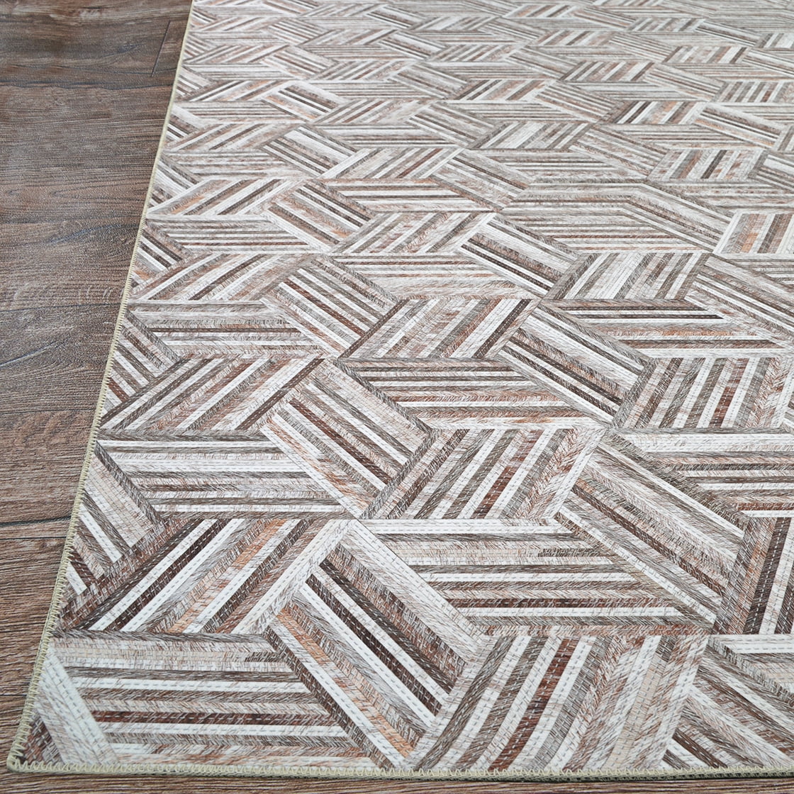Couristan Prairie Geo Mosaic Grey-Blush Area Rug, 2'3" x 7'10" Runner