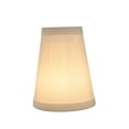 thumbnail image 5 of Aspen Creative 32661-5 Small Hardback Empire Shape Chandelier Clip-On Lamp Shade Set (5 Pack), Transitional Design in Off-White, 4" bottom width (2 1/2" x 4" x 5" ), 5 of 7