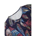thumbnail image 5 of Biekopu Women Loose Jumpsuit, Adults Button-down Skull Print V-neck Short Sleeve Overalls, 5 of 9