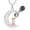 B-Fox, variant on I Love You Necklace 100 Languages Projection Necklace 925 Sterling Silver Cute Animal Moon Fox Pendant Necklace Jewelry Gifts for Mom Women Fox Lover Gifts
