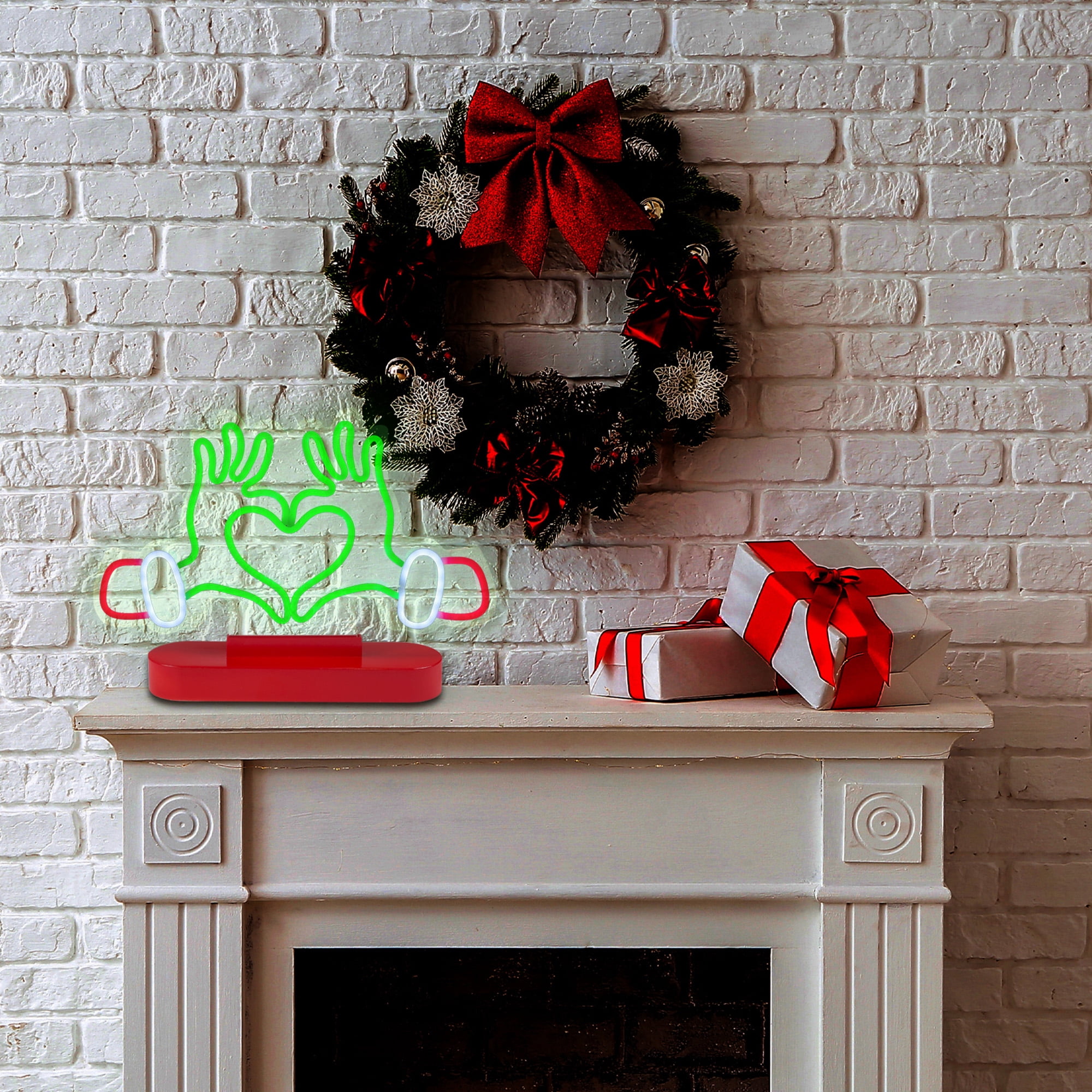 The Grinch Neon Light Tabletop Piece with Heart Hands