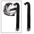 thumbnail image 3 of Casco de motocicleta Dreadlocks mujeres hombres casco Dreadlocks Motocross casco Punk decoración de cabello - Negro shamjiam Pelo de la peluca de cola de caballo, 3 of 8