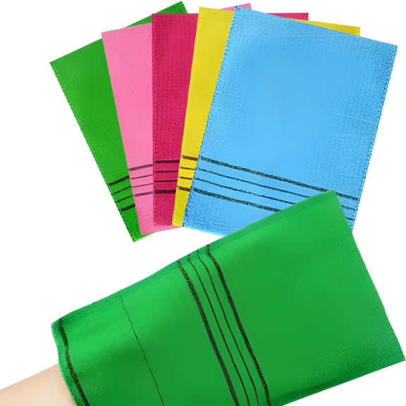 ACDANC 2026 New 6 Pcs Exfoliating Washcloth,Korean Exfoliating Mitt Stocking Stuffers for Women Colorful Korean Exfoliating Cloth for Removing Dry,Large Size Exfoliating Body Scrubber