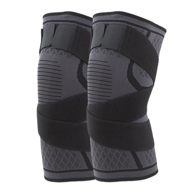 2 paquetes de rodilleras deportivas con cinturón presurizado, rodilleras para correr, fitness, montañismo al aire libre
