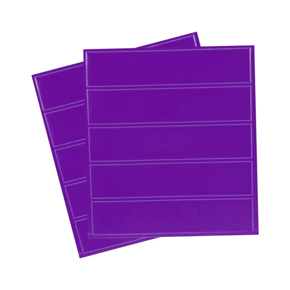 Uxcell 4.5 x 1 Inch Reflective Stickers, 10Pcs Waterproof Adhesive Safety Strip, Purple