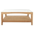thumbnail image 4 of SAFAVIEH Couture Nicolella Contemporary Tempered Glass Coffee Table, Natural, 4 of 11