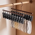 thumbnail image 5 of BinKFF Legging Organizer for Closet, Pants Hangers with Clips Holds 10 Leggings, Jeans, Hats, Shorts, Socks, Space Saving Hanging Clothes Organizer for Closet Organizers and Storage, 5 of 6