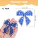 thumbnail image 3 of Uxcell 12-Pack Parches de Strass en Forma de Lazo de 6cm Azul Apliques Adhesivos Brillantes para DIY/Ropa/Zapatos/Bolsas, 3 of 7