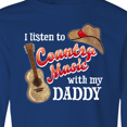 thumbnail image 4 of Inktastic I Listen to Country Music with my Daddy Guitar and Hat Long Sleeve Youth T-Shirt, 4 of 5