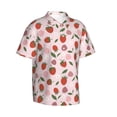 thumbnail image 2 of Fotbe Floral Strawberr Hawaiian Shirt for Men Unisex Summer Beach Casual Short Sleeve Cotton Linen Button Down Shirts-XX-Large, 2 of 9
