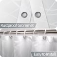 thumbnail image 5 of Ombre Grey Striped Shower Curtain for Bathroom 60"x72", Geometric Modern Shower Curtain Set with Hooks 72 Inches Long Boho Fabric Waterproof Hotel Bath Accessories Machine Washable, 5 of 14
