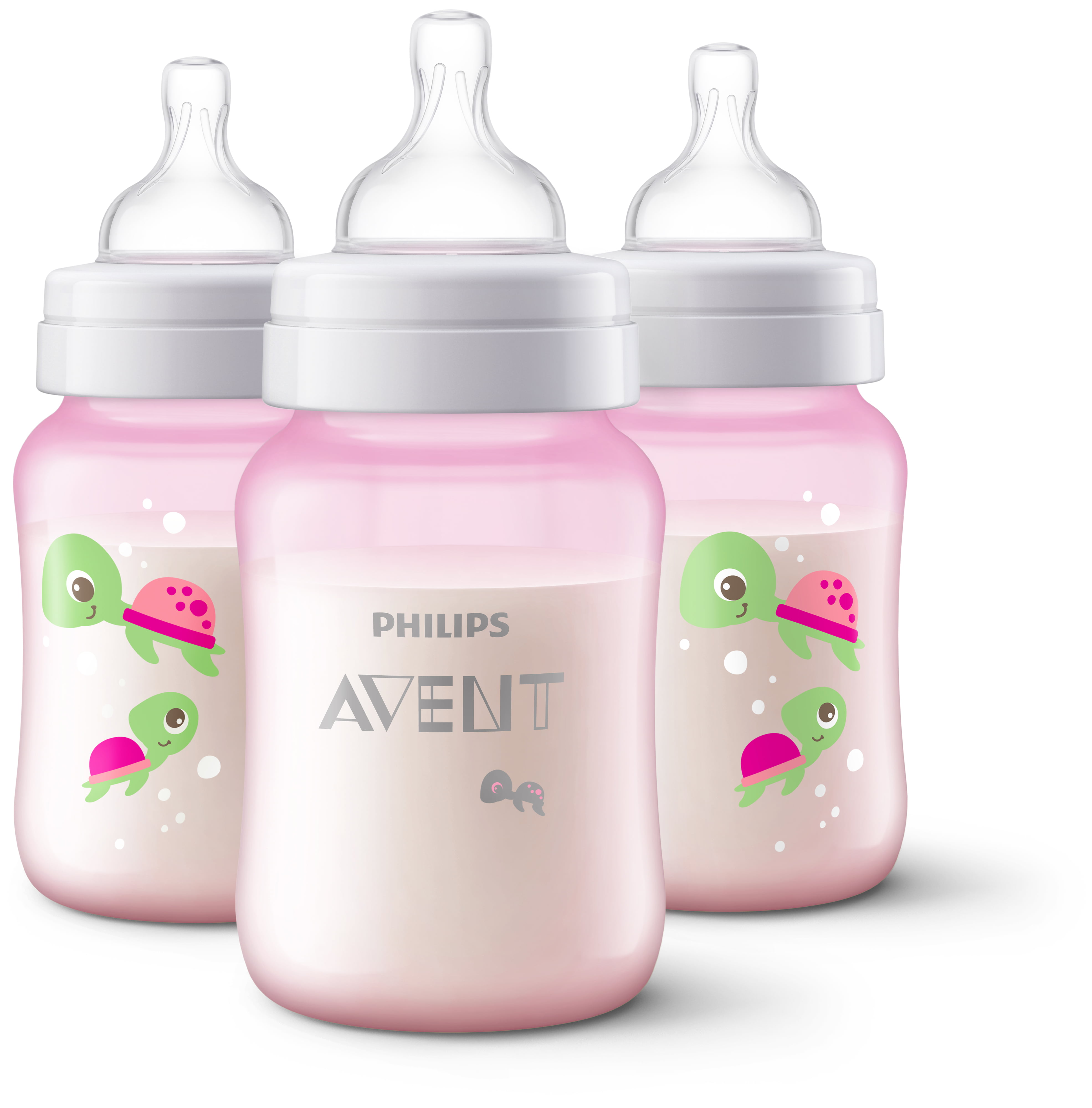 9 Oz Colors Vary 3 Wide Neck Bottles Philips Avent Anti Colic Bottle BPA Free 
