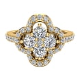 thumbnail image 4 of 1.00 CT TW Diamond Loop Ring Cluster 18K Gold (G,SI), 4 of 5