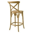 thumbnail image 3 of Counter Stool Chair, Natural, Wood, Bar Pub Cafe Bistro Dining Kitchen Hospitality Restaurant, Modern Contemporary HB33825, 3 of 11