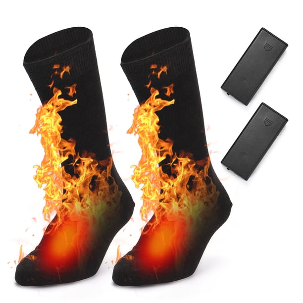 Calcetines Irfora Calcetines térmicos eléctricos Calcetines térmicos para clima frío con pilas para hombres y mujeres Montar al aire libre Camping Senderismo Motocicleta Calcetines cálidos de invierno Irfora Calcetines