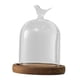 thumbnail image 5 of Campana de cristal transparente con base de madera, multiusos, redonda, de 3,5 pulgadas de diámetro. Estilo D, 5 of 9