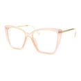 thumbnail image 3 of Womens Oversize Cat Eye Chic Blue Light Filtering Computer Eyeglasses Pink, 3 of 4