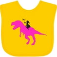 thumbnail image 3 of Inktastic Princess Riding Her T-rex Girls Baby Bib, 3 of 4