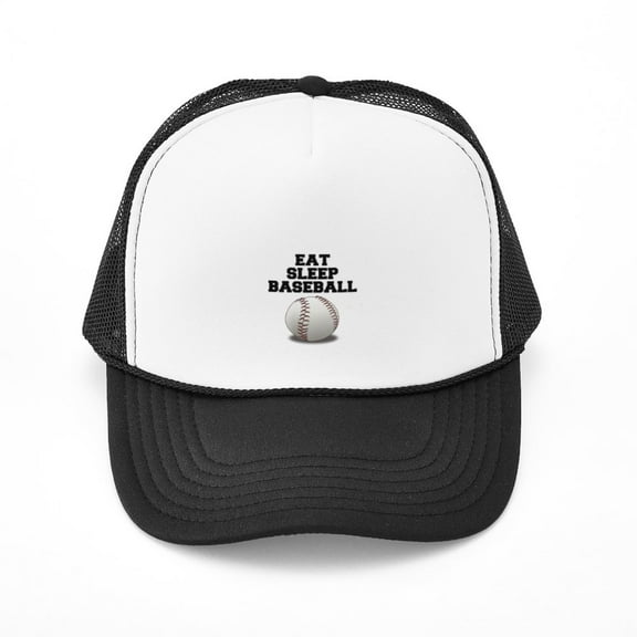 CafePress - Eat Sleep Baseball - Adjustable Unisex Printed Trucker Hat with Mesh Back