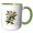 Green/White, variant on 3drose, Pennsylvania Territory Flower the Mountain Laurel, 11oz Mug