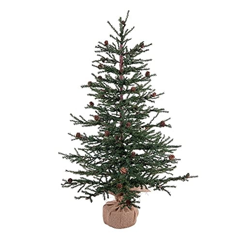 Árbol de Navidad Vickerman de pino caramelo de 90 cm con base de arpillera