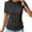 Dark Gray, variant on Itsame Short Sleeved Undershirt Tops for Womens Shirt T-Shirt Solid Color Relaxed Round Neck Blouses Black Size S