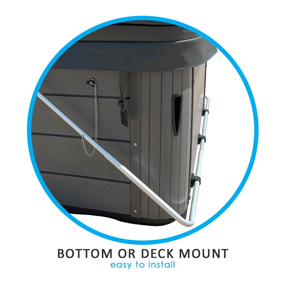 Puri Tech Cover Lifts Fold Bottom or Deck Mount Spa & Hot Tub Cover Lift Removal Silver 11.53 lb
