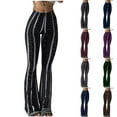 thumbnail image 5 of PFRNLF Stripes Yoga Pants for Women,Casual Bell Bottom Yoga Pants High Waisted Stretchy Flare Leggings, 5 of 5