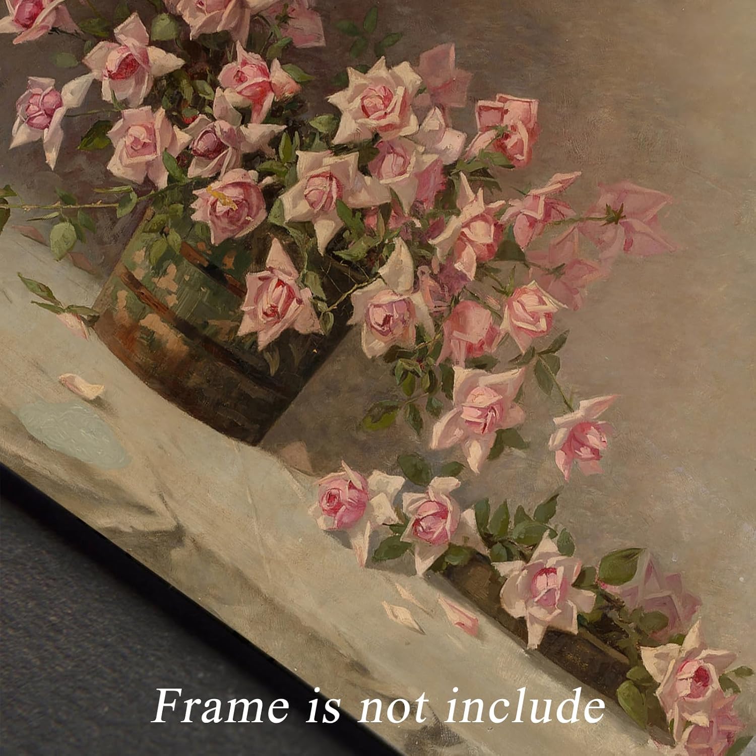 Vintage Wall Art, Classical Wildflower Field Wall Painting Canvas Prints Farmhouse Wall Art French Country Wall Decor Vintage Landscape Art Pictures for Bathroom Kitchen Decor