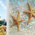 Summer Beach Scene Starfish Ocean Window Privacy Film,Heat Control Sun ...