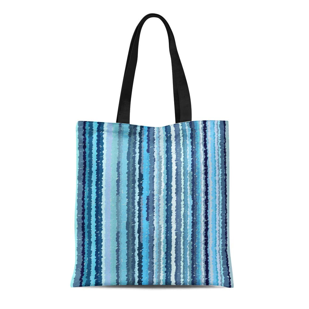 blue striped bag