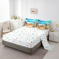 thumbnail image 3 of Erosebridal Kawaii Starfish Bedding Sets Full Size, Summer Beach Comforter Sets with Sheets, Marine Seashell Reversible Bed Set, Super Cozy Room Decoration, 7-Piece, 3 of 6