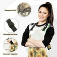 thumbnail image 2 of 5-Piece Kitchen Apron Set with Heat-Resistant Gloves & Insulation Mats for Cooking, Baking, BBQ Sunflowers and Butterflies, 2 of 6