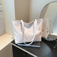 thumbnail image 3 of Elegante bolso de mano de gran capacidad para mujer, diseño moderno con estampado de cocodrilo, color sólido versátil, bolso de hombro sencillo., 3 of 5